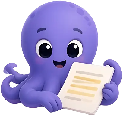 Dex holding up a card with a checkmark — application received